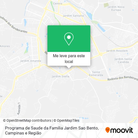 Programa de Saude da Familia Jardim Sao Bento mapa