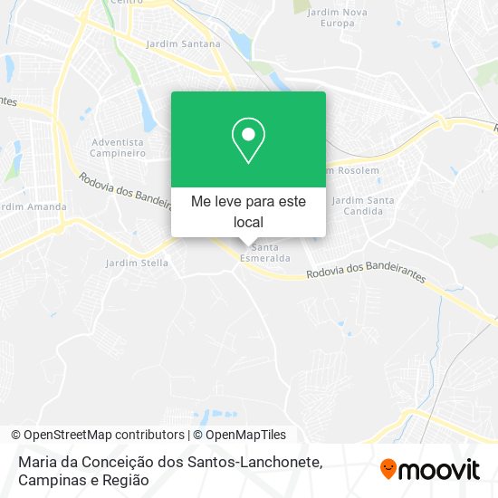 Maria da Conceição dos Santos-Lanchonete mapa