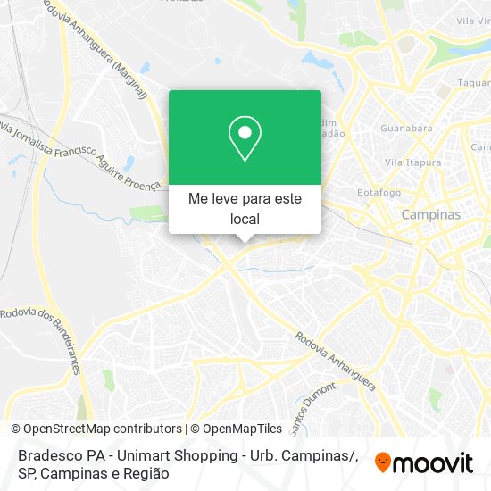 Bradesco PA - Unimart Shopping - Urb. Campinas / , SP mapa