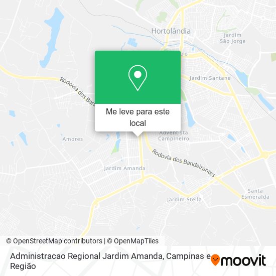 Administracao Regional Jardim Amanda mapa