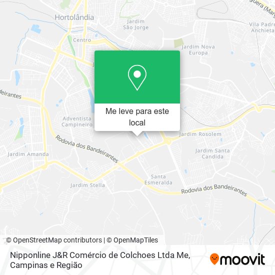 Nipponline J&R Comércio de Colchoes Ltda Me mapa