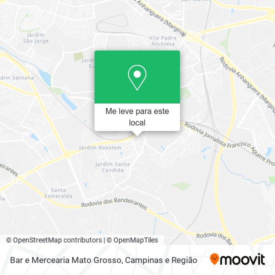 Bar e Mercearia Mato Grosso mapa