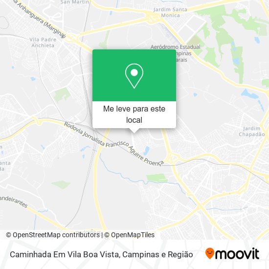 Caminhada Em Vila Boa Vista mapa