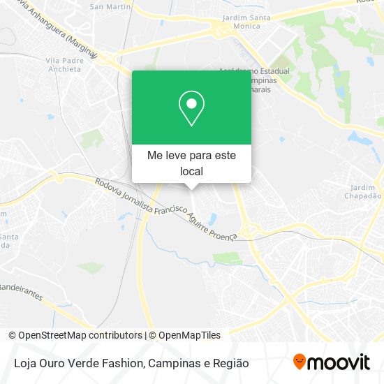 Loja Ouro Verde Fashion mapa