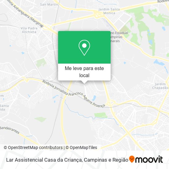 Lar Assistencial Casa da Criança mapa