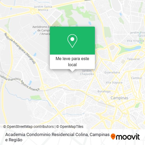 Academia Condominio Residencial Colina mapa