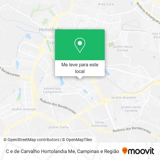 C e de Carvalho Hortolandia Me mapa