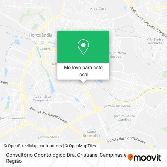 Consultório Odontológico Dra. Cristiane mapa