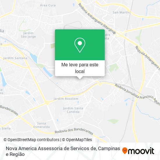 Nova America Assessoria de Servicos de mapa