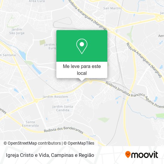 Igreja Cristo e Vida mapa