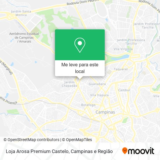 Loja Arosa Premium Castelo mapa