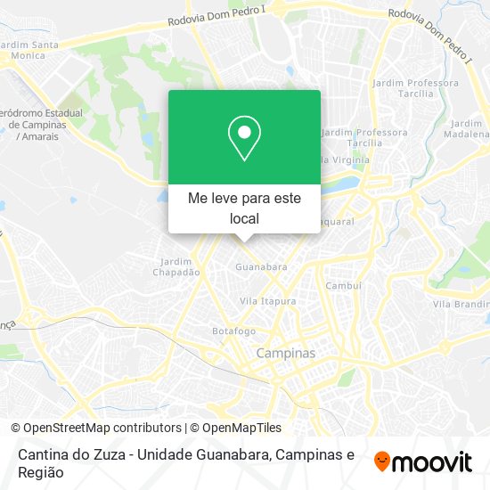 Cantina do Zuza - Unidade Guanabara mapa