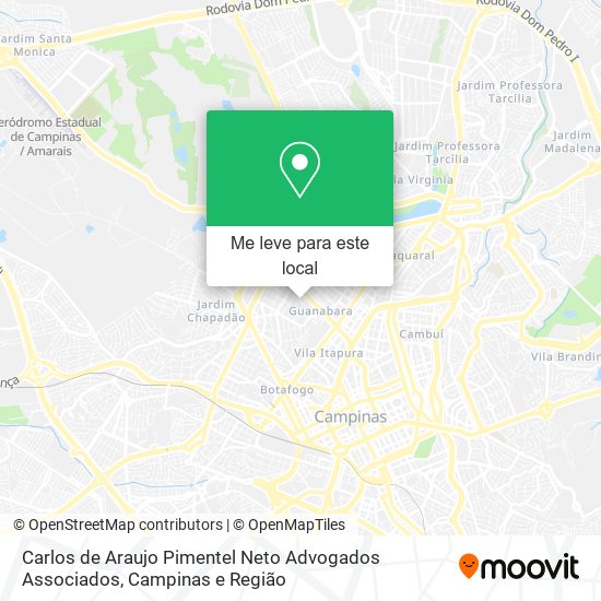 Carlos de Araujo Pimentel Neto Advogados Associados mapa