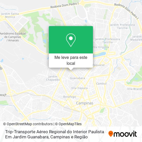 Trip-Transporte Aéreo Regional do Interior Paulista Em Jardim Guanabara mapa
