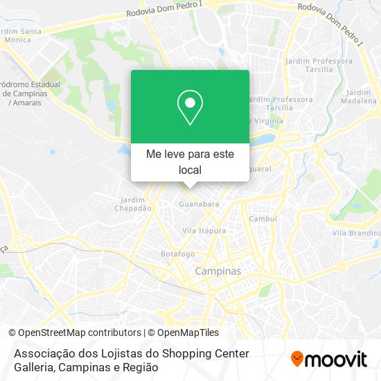 Associação dos Lojistas do Shopping Center Galleria mapa