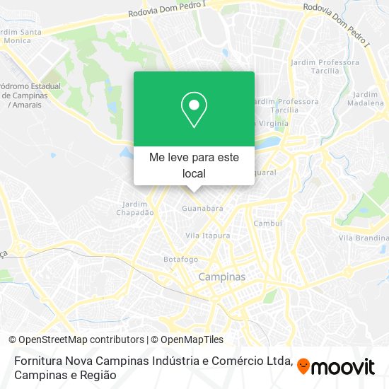 Fornitura Nova Campinas Indústria e Comércio Ltda mapa
