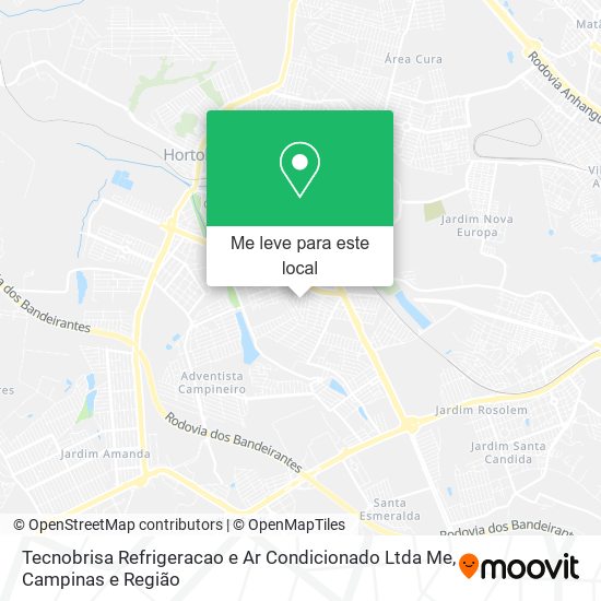 Tecnobrisa Refrigeracao e Ar Condicionado Ltda Me mapa