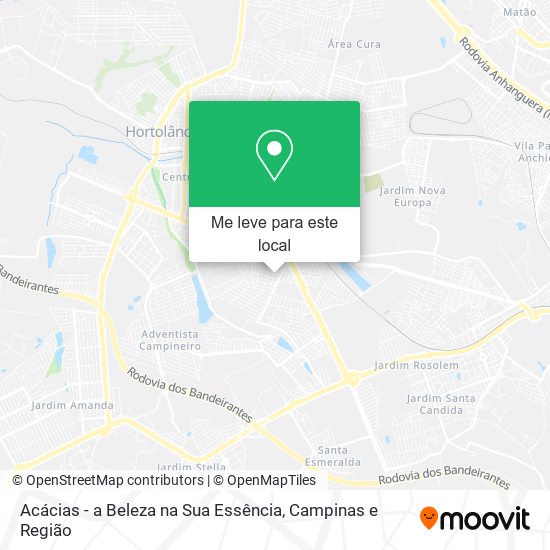 Acácias - a Beleza na Sua Essência mapa