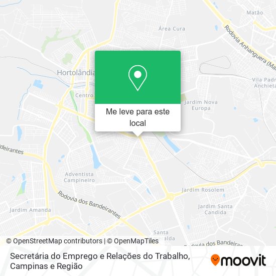 Secretária do Emprego e Relações do Trabalho mapa