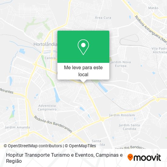 Hopitur Transporte Turismo e Eventos mapa