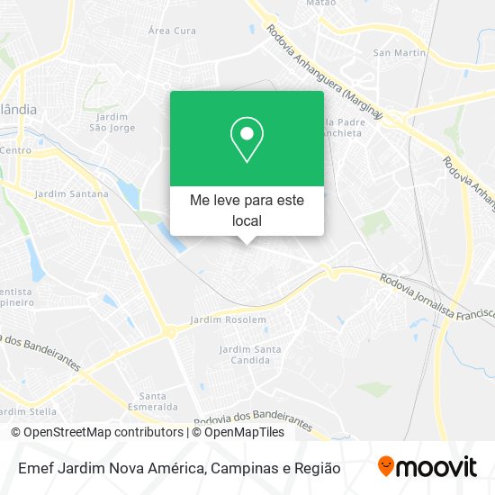 Emef Jardim Nova América mapa