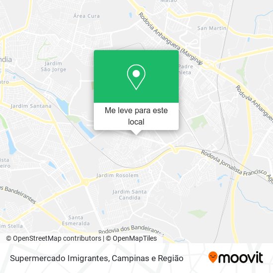 Supermercado Imigrantes mapa