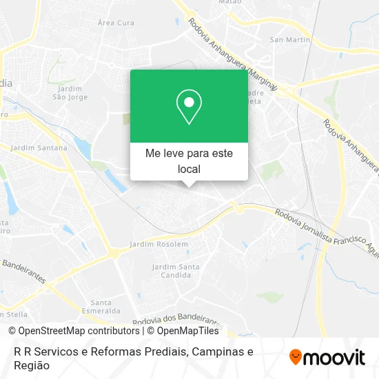 R R Servicos e Reformas Prediais mapa