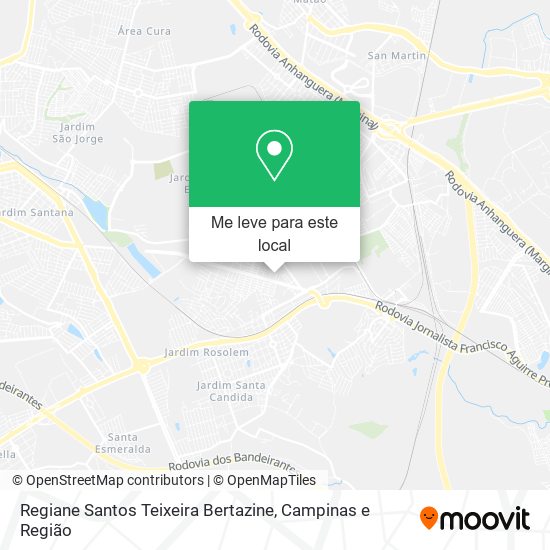 Regiane Santos Teixeira Bertazine mapa