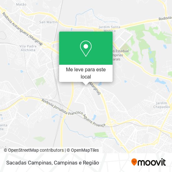 Sacadas Campinas mapa