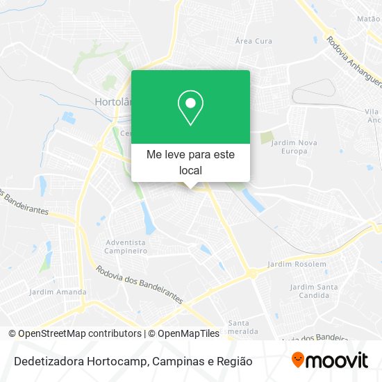Dedetizadora Hortocamp mapa