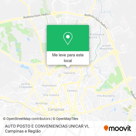 AUTO POSTO E CONVENIENCIAS UNICAR VI mapa