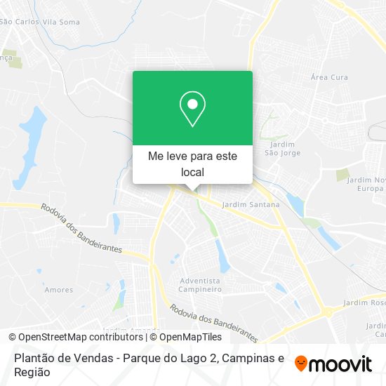 Plantão de Vendas - Parque do Lago 2 mapa