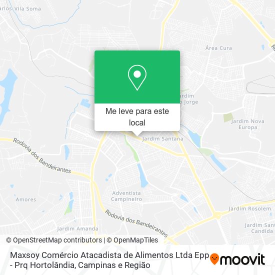 Maxsoy Comércio Atacadista de Alimentos Ltda Epp - Prq Hortolândia mapa