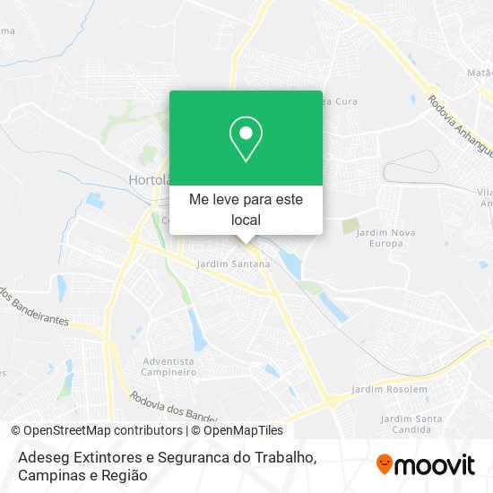 Adeseg Extintores e Seguranca do Trabalho mapa