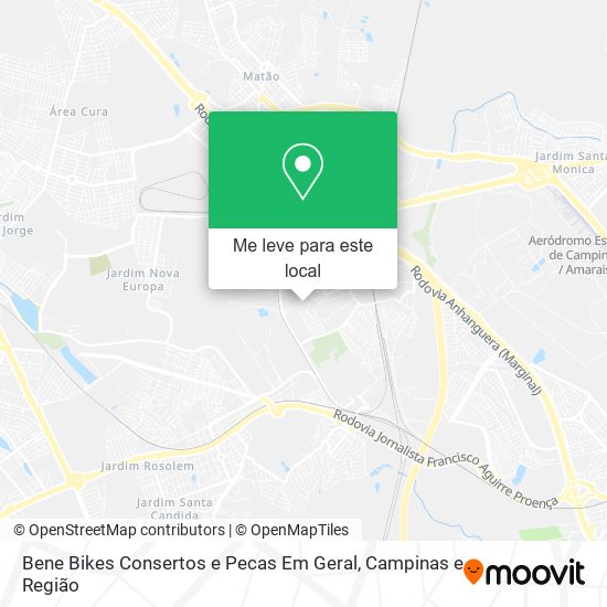 Bene Bikes Consertos e Pecas Em Geral mapa