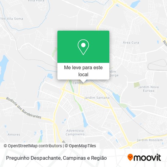 Preguinho Despachante mapa