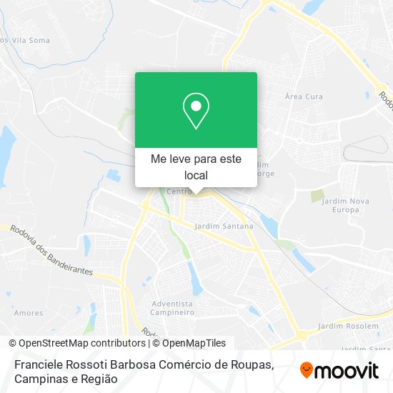 Franciele Rossoti Barbosa Comércio de Roupas mapa