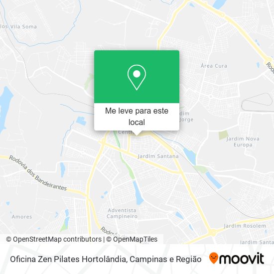 Oficina Zen Pilates Hortolândia mapa