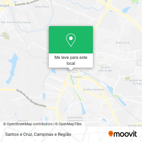 Santos e Cruz mapa