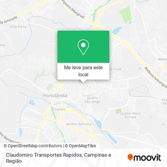 Claudomiro Transportes Rapidos mapa