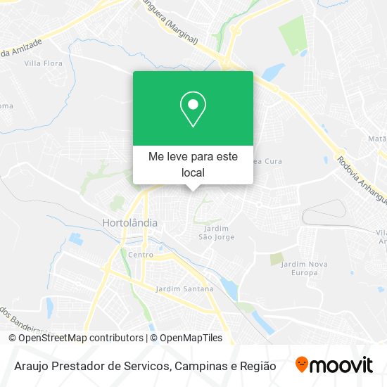 Araujo Prestador de Servicos mapa