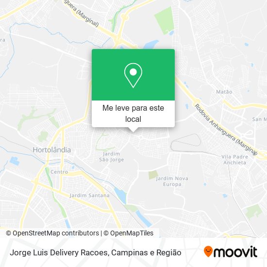 Jorge Luis Delivery Racoes mapa