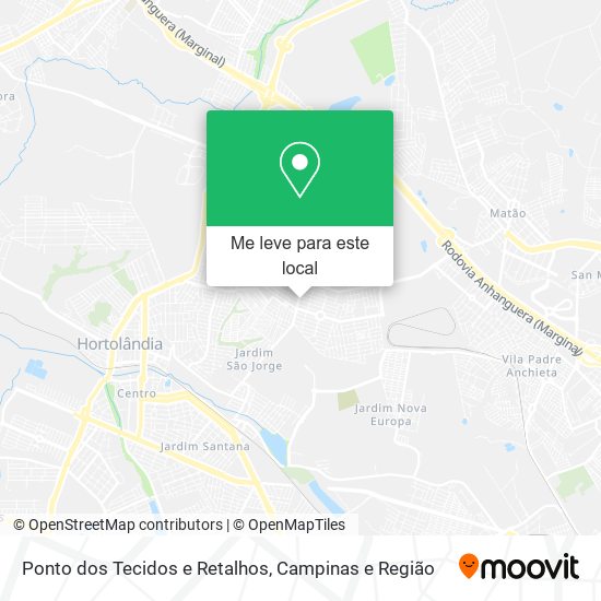 Ponto dos Tecidos e Retalhos mapa