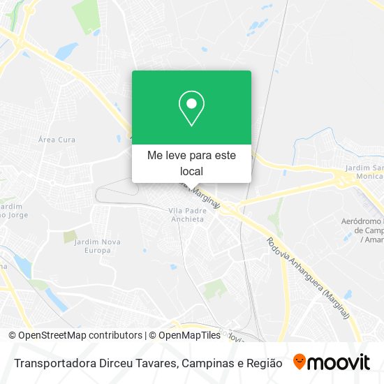 Transportadora Dirceu Tavares mapa