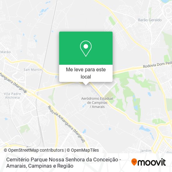 Cemitério Parque Nossa Senhora da Conceição - Amarais mapa