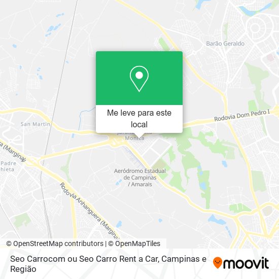 Seo Carrocom ou Seo Carro Rent a Car mapa