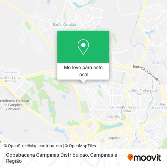 Copabacana Campinas Distribuicao mapa