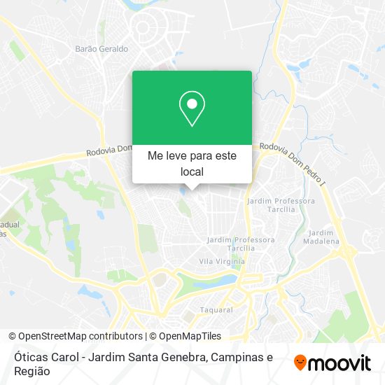 Óticas Carol - Jardim Santa Genebra mapa