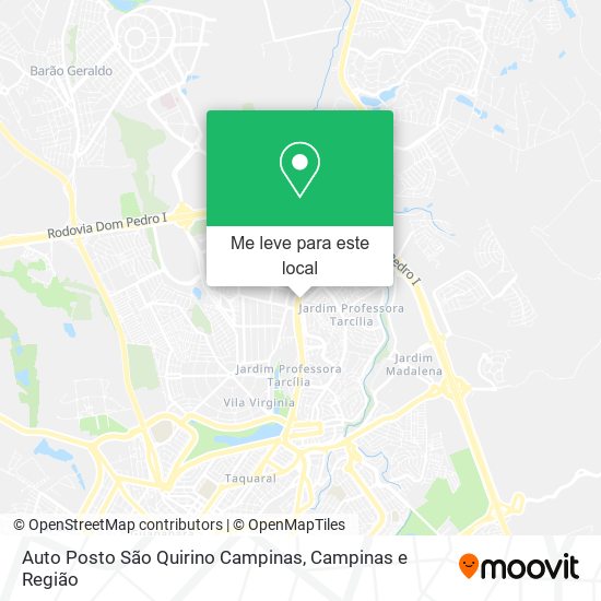 Auto Posto São Quirino Campinas mapa