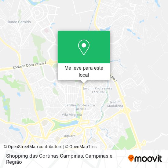 Shopping das Cortinas Campinas mapa